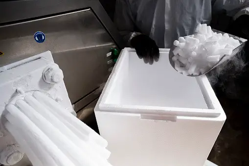 How long does it take for the dry ice to burn you?